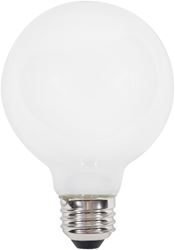 Sylvania 40767 Natural LED Bulb, Globe, G25 Lamp, 60 W Equivalent, E26 Lamp Base, Dimmable, Frosted, Soft White Light