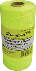 Stringliner Pro Series 35765 Construction Line, #18 Dia, 1000 ft L, 165 lb Working Load, Nylon, Fluorescent Yellow