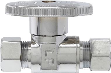 Plumb Pak PP20064LF Shut-Off Valve, 3/8 x 3/8 in Connection, Compression, Brass Body