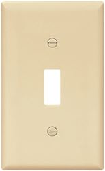 Eaton Wiring Devices BP5134V Wallplate, 4-1/2 in L, 2-3/4 in W, 1 -Gang, Nylon, Ivory, High-Gloss, Pack of 5