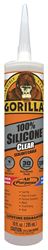 Gorilla 8050002 Silicone Sealant, Clear, 1 days Curing, -40 to 350 deg F, 10 oz Cartridge