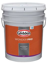 Glidden Wonder-Pro GLWP31WB/05 Interior/Exterior Paint, Eggshell Sheen, Pastel Base/White, 5 gal