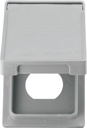 Eaton Wiring Devices S2962 Cover, 7 in L, 4-1/2 in W, Rectangular, Thermoplastic, Gray, Electro-Plated