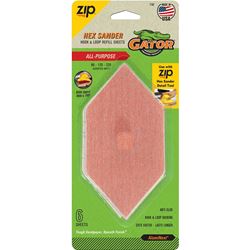 Gator Zip 7187 Refill Sheet, 6 in L, 3 in W, Extra Fine, Fine, Medium, 80 Grit, Aluminum Oxide Abrasive