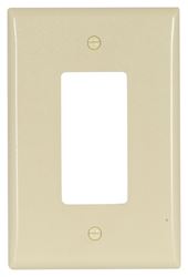 Eaton Wiring Devices 2751V-BOX Wallplate, 3-1/2 in L, 5-1/4 in W, 1 -Gang, Thermoset, Ivory, High-Gloss, Pack of 10