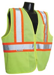 Radians SV22-2ZGM-2X Economical Safety Vest, 2XL, Unisex, Fits to Chest Size: 30 in, Polyester, Green, Zipper