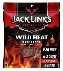 Jack Links 10000029109 Snack, Jerky, Wild Heat, 2.85 oz, Pack of 8