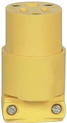 Eaton Wiring Devices BP4887 Electrical Connector, 2 -Pole, 15 A, 125 V, Slot, NEMA: NEMA 5-15, Yellow