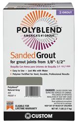 Custom Polyblend Plus PBBG097-4 Sanded Grout, Natural Gray, 7 lb Box