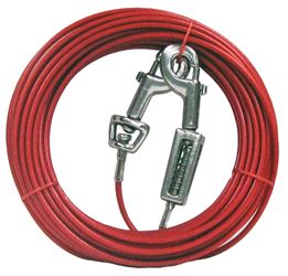 Boss Pet PDQ Q3530SPG99 Tie-Out with Spring, 30 ft L Belt/Cable, For: Large Dogs up to 60 lb