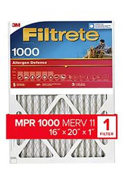 Filtrete 9800-4 Air Filter, 16 in L, 20 in W, 11 MERV, 1000 MPR, Pack of 4