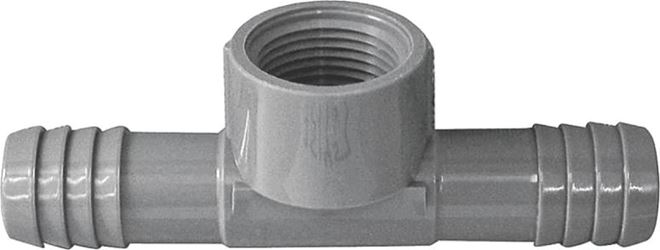 Boshart UPVCFT-15 Combination Pipe Tee, 1-1/2 in, Insert x FIP, Polyethylene