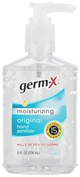 Germ-X 30694 Hand Sanitizer Clear, Floral, Clear, 8 oz Bottle, Pack of 12