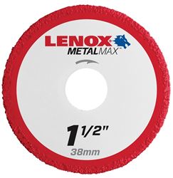Lenox MetalMax 1972914 Cut-Off Wheel, 1-1/2 in Dia, 3/64 in Thick, 3/8 in Arbor, 40, 50 Grit, Diamond Abrasive