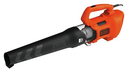 Black+Decker BEBL750 Electric Axial Leaf Blower, 9 A, 120 V, 2-Speed, 450 cfm Air