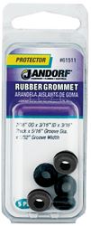 Jandorf 61511 Grommet, Rubber, Black, 3/16 in Thick Panel