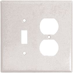 Eaton Wiring Devices 2148W-BOX Combination Wallplate, 4-1/2 in L, 4-9/16 in W, 2 -Gang, Thermoset, White, Pack of 10