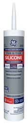 GE Silicone 1 2749484 Tub & Tile Sealant, White, 24 hr Curing, 10.1 fl-oz Cartridge