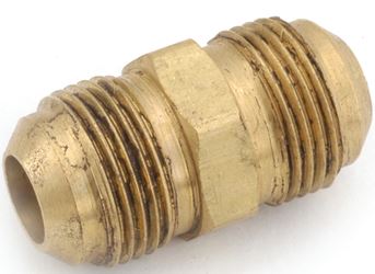 Anderson Metals 54802-06 Tube Union, 3/8 in, Flare, Brass