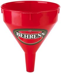 Behrens 212F Funnel, 2 qt Capacity, Plastic, Red, 8-3/4 in H