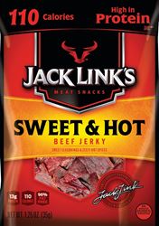 Jack Links 10000008342 Snack, Jerky, Sweet, Hot, 1.25 oz, Pack of 10