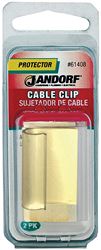 Jandorf 61408 J-Shape Cable Clip, PVC, Clear