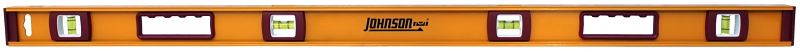 Johnson 1233-4800 I-Beam Level, 48 in L, 4-Vial, Non-Magnetic, Aluminum
