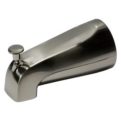 Plumb Pak PP825-36N Bathtub Spout, 2-3/4 in L, 3/4 in Connection, IPS, Brushed Nickel, For: 1/2 in or 3/4 in Pipe