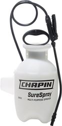 CHAPIN SureSpray 20010 Sprayer, 1 gal Capacity, Poly Tank, 25 ft Spray Range, 34 in L Hose, Cone Nozzle