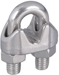 National Hardware 4230BC Series N830-314 Wire Cable Clamp, 1/4 in Dia Cable, 1-1/4 in L, Malleable Iron