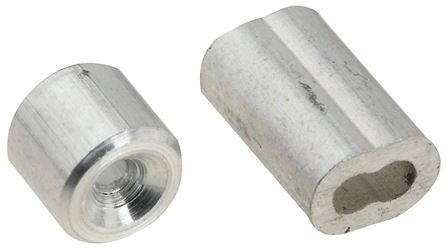 National Hardware SPB3231 Series N830-350 Ferrule and Stop, 1/16 in Dia Cable, Aluminum
