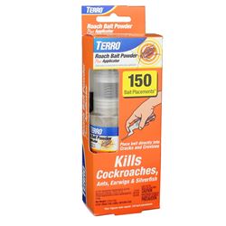 Terro T530 Roach Powder Plus Applicator, Powder, Squeeze Application, Indoor, Outdoor, 0.53 oz, Tube