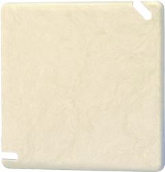 Allied Moulded 9344 Electrical Junction Box Cover, 4 in L, 4 in W, Square, PVC, Beige/Tan, Pack of 100