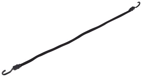 ProSource FH92106-5 Stretch Cord, 17 mm Dia, 40 in L, Polypropylene, Black, Hook End, Pack of 10
