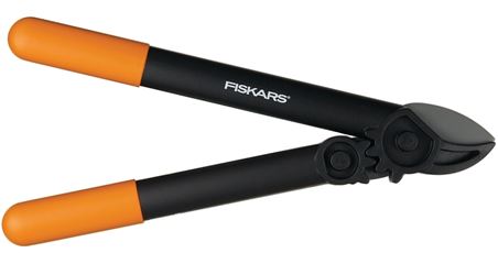 Fiskars 79726997J Power Gear Lopper, 1-1/4 in Cutting Capacity, Anvil Blade, Steel Blade, 15 in OAL