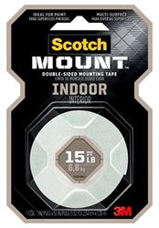 Scotch 314DC Mounting Tape, 125 in L, 1 in W, White