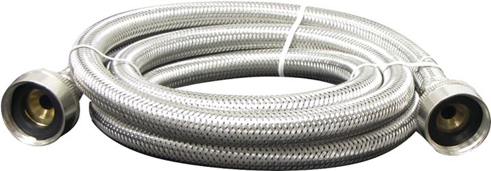 Plumb Pak PP22816 Washing Machine Discharge Hose, 3/4 in ID, 6 ft L, FGH x FGH, Stainless Steel