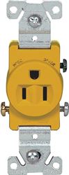 Eaton Wiring Devices 817V-BOX Single Receptacle, 2 -Pole, 125 V, 15 A, Side Wiring, NEMA: NEMA 5-15R, Ivory