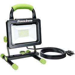 PowerSmith PWLS070H Handheld Work Light, 120 V, 55 W, 1-Lamp, LED Lamp, 7000 Lumens, 5000 K Color Temp