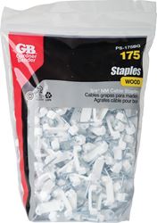 Gardner Bender PS-175BG/J Cable Staple, 3/4 in W Crown, 1-1/4 in L Leg, Plastic/Polyethylene, 175/BAG