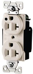 Eaton Wiring Devices AH8300W Duplex Receptacle, 2 -Pole, 20 A, 125 V, Back, Side Wiring, NEMA: 5-20R, White