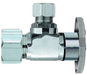 Plumb Pak PP61PCLF Shut-Off Valve, 1/2 x 3/8 in Connection, Compression, Brass Body