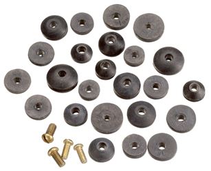 Plumb Pak PP805-21 Faucet Washer Assortment, Brass/Rubber, For: Sink and Faucets