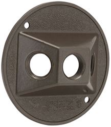 Hubbell 5197 Series 5197-7 Cluster Cover, 4-1/8 in Dia, 1.094 in L, 4-1/8 in W, Round, 1-Gang, Die-Cast Aluminum