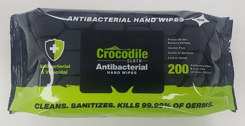 Crocodile Cloth 6102 Hand Wipes, 8.7 in L, 7.9 in W, Pack of 10