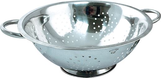 Euro-Ware 3105 Colander, 5 qt Capacity, Stainless Steel, Stainless Steel Handle