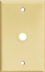 Eaton Wiring Devices PJ11 PJ11V Wallplate, 4-1/2 in L, 2-3/4 in W, 1 -Gang, Polycarbonate, Ivory, High-Gloss