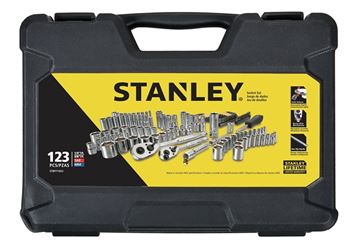 Stanley STMT71652 Mechanics Tool Set, 123-Piece, Steel, Polished Chrome