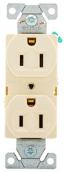 Eaton Wiring Devices BR15LA Duplex Receptacle, 2 -Pole, 15 A, 125 V, Back, Side Wiring, NEMA: 5-15R, Light Almond, Pack of 10