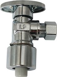 Plumb Pak PP2622POLF Stop Valve, 5/8 x 3/8 in OD Connection, Push Fit x Compression, Brass Body